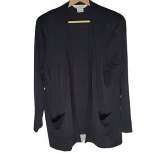 Exclusively Misook Size XL Women's Open Cardigan Front Pockets Flawed